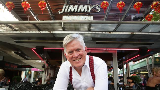 Godfrey Mantle in front of Jimmy’s in the Mall in Brisbane.