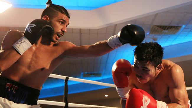 Boxer Billy Dib on his way to beating Sukkasem Kietyongyuth. Picture: Toby Zerna