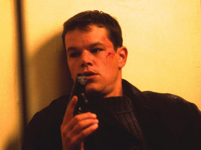 Actor Matt Damon in scene from film "The Bourne Identity"./Films/Titles/Bourne/Identity