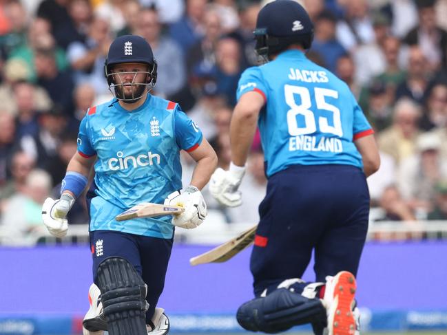 England's Ben Duckett and Will Jacks. Photo by Darren Staples / AFP