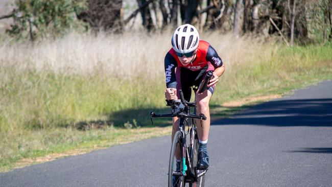 Cameron Harrison in action for the IAS team in Wagga Wagga. Picture: Pedal and Pic Photography