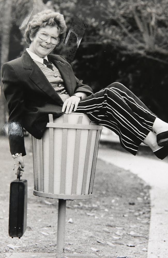 Dawn Crichlow in November 1991 when she proposed suits be tossed in the bin. PICTURE: Anne Livingston