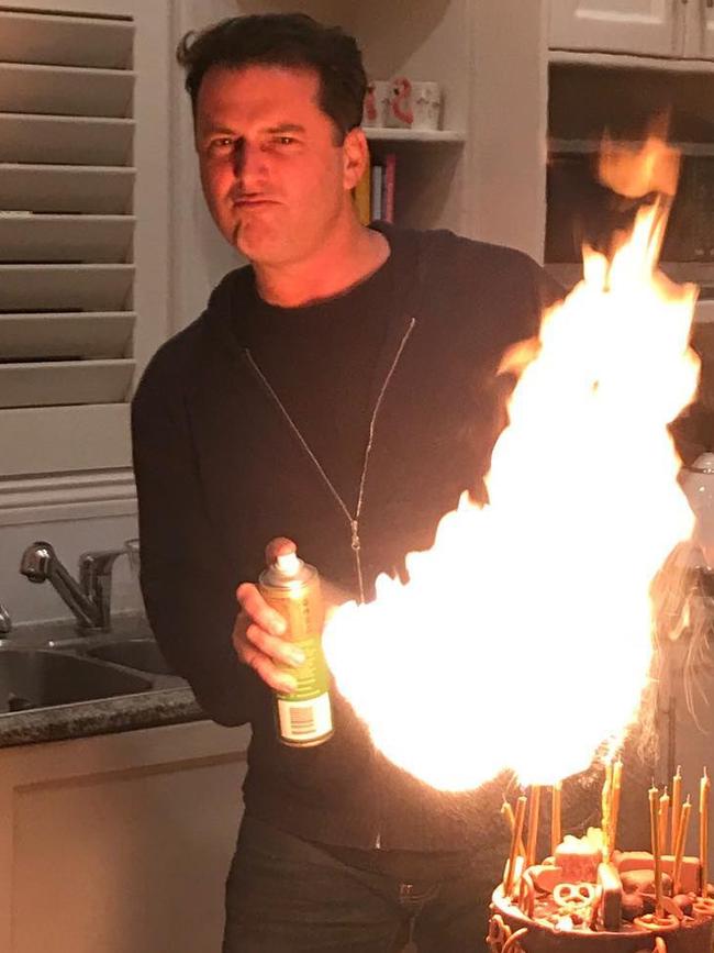 A fiery display for Karl’s birthday in August. Picture: Instagram