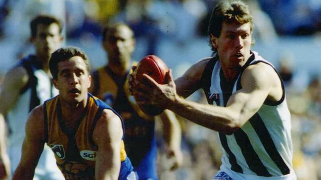 A Magpie player who was small in stature but who played hard and tough like a big man was said to be a Collingwood six-footer’. Picture: ex-PWA