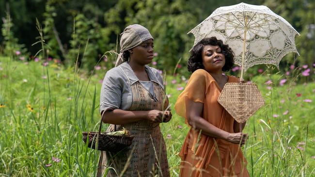 Fantasia Barrino says her co-star Taraji P Henson helped look out for her on the set of The Color Purple.