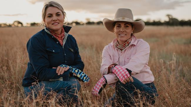 Shona Larkin and Angie Nisbet, Longreach, launched FarmHer Hands eight months ago. Picture: Supplied