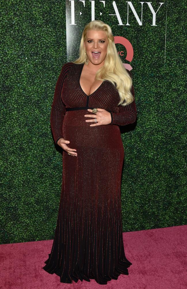 Even when pregnant, Simpson was targeted by trolls. Picture: Eugene Gologursky/Getty Images for QVC