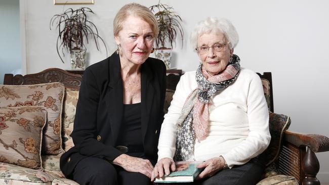 Dianne Murison and Paula Kemp at Paula's home in Yeronga. Picture: AAP/Josh Woning