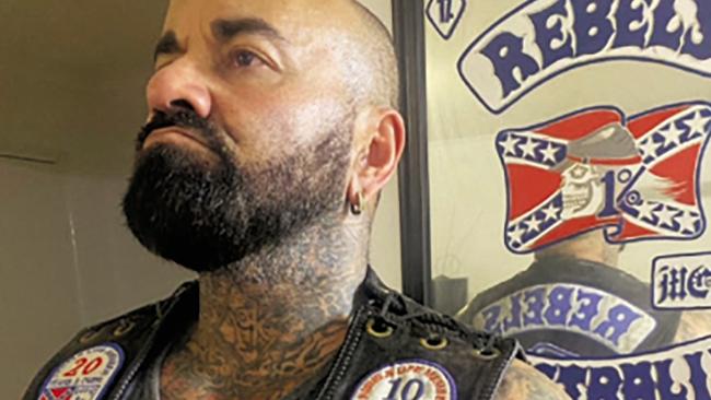 Justin Peisley, life member of the Rebels bikie gang.