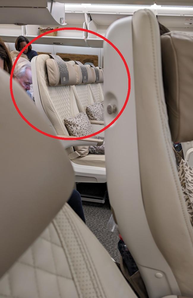 It has a 20cm recline - double to that in economy which makes for surprisingly comfortable sleeping. Picture: news.com.au