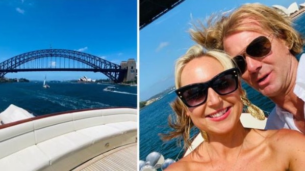 Yasmin Siely from Bank of Queensland living it up on Sydney Harbour as a guest of Walker Corporation. Picture: LinkedIn