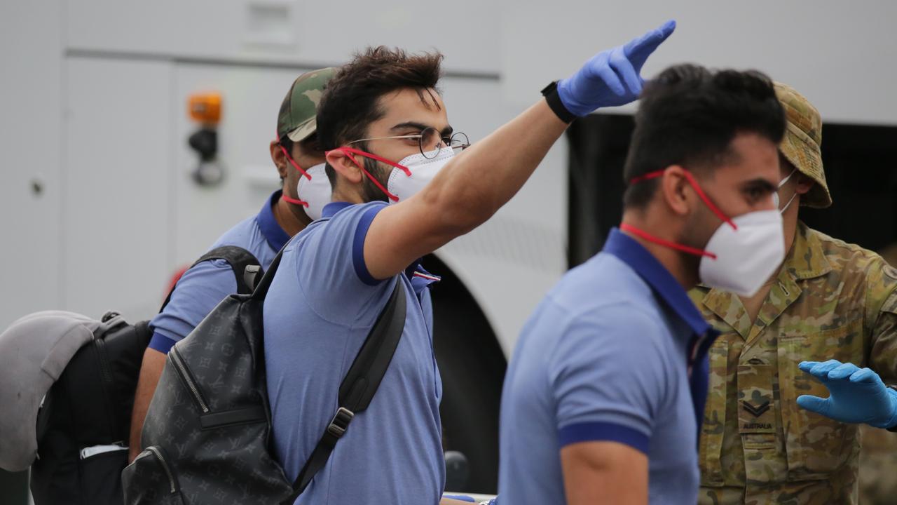 Virat Kohli touches down in Sydney on Thursday.