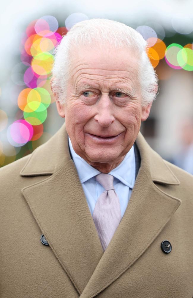 Britain's King Charles III arrives to attend The King's Foundation's annual 'Crafts at Christmas' at Highgrove Gardens on December 13, 2024 in Tetbury, western England. Picture: Chris Jackson / POOL / AFP