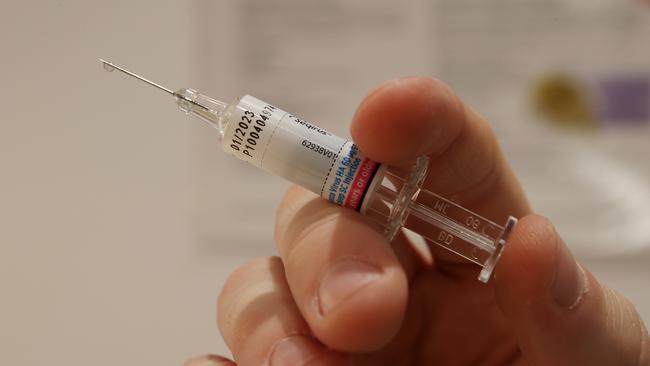 Victorians have been told the flu vaccine be can administered on the same day as a Covid jab. Picture: Liam Kidston