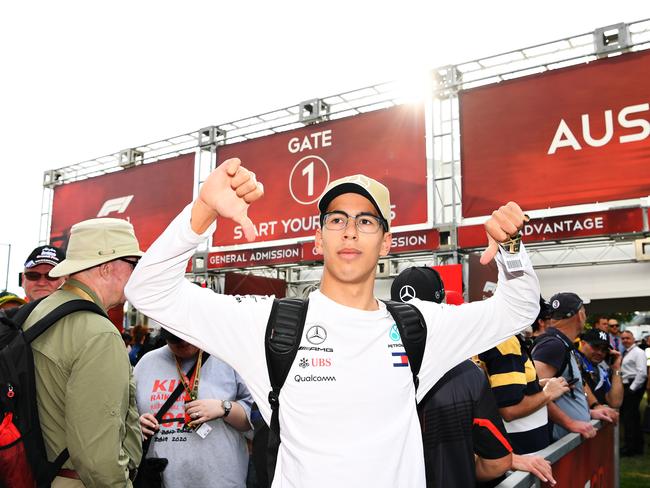 Disappointed fans outside the F1 Grand Prix after it was cancelled last minute. Picture: Getty Images