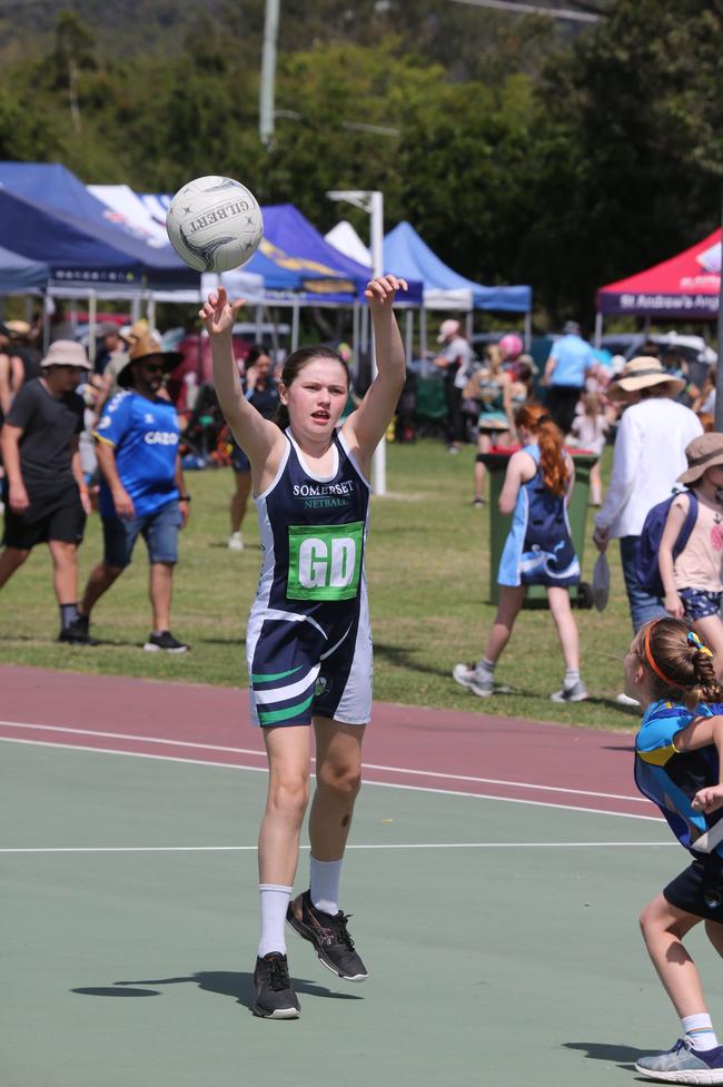 The Netball Qld Primary Schools Cup grand finals are being held at the Hinterland District Netball Association at Mudgeeraba. Picture: Mike Batterham.