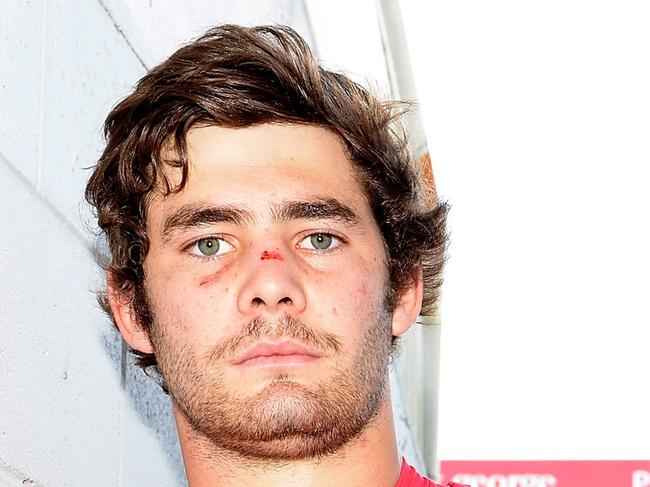 BRISBANE, AUSTRALIA - JULY 16: Liam Gill poses for a photo after a Queensland Reds Super Rugby media and training session at Ballymore Stadium on July 16, 2013 in Brisbane, Australia. (Photo by Bradley Kanaris/Getty Images)