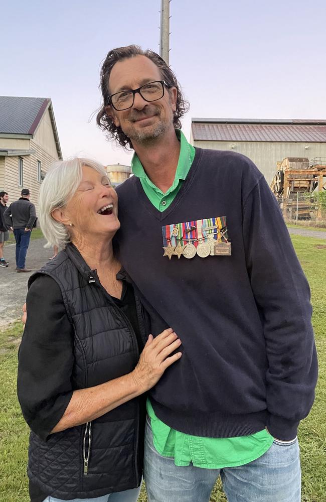 Ryan Booth's father was almost shot for going AWOL when he jumped a train to get married during World War II. Pictured here with Michelle Dodds. Photo: Fergus Gregg