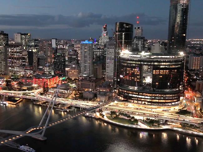 Drone vision of the STAR Casino Queens Wharf development in Brisbane Picture supplied by Star Casino