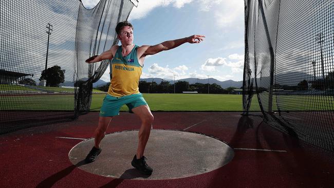 Cairns athlete Liam Gilbert has qualified for the decathlon at the World Athletics Under 20s World Championships in Kenya. Picture: Brendan Radke