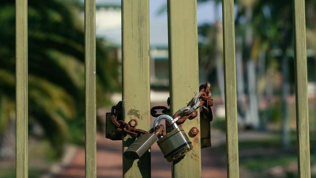 The gates of the country club when the Bulletin visited the site last month to speak to Mr Fila. Picture: Glenn Campbell