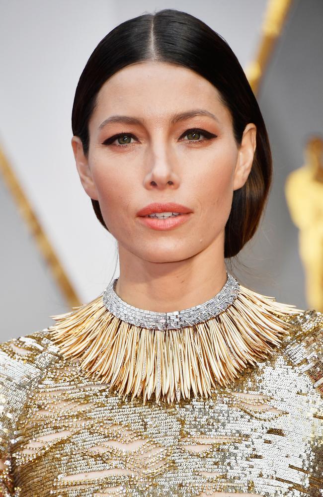 She seemed to channel Cleopatra with her make-up look. Picture: Getty Images