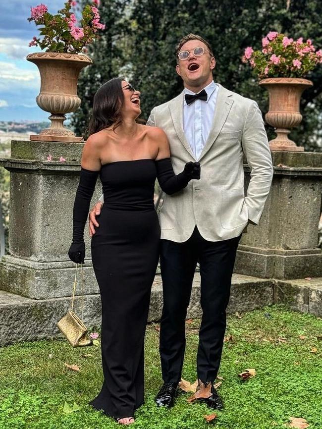 Danika Mason and Liam Knight attending Sam Burgess' wedding. Credit: Instagram.