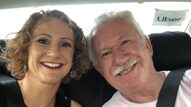 Angela Henson with her father Adrian Meyer who died during a trip on the Great Barrier Reef.