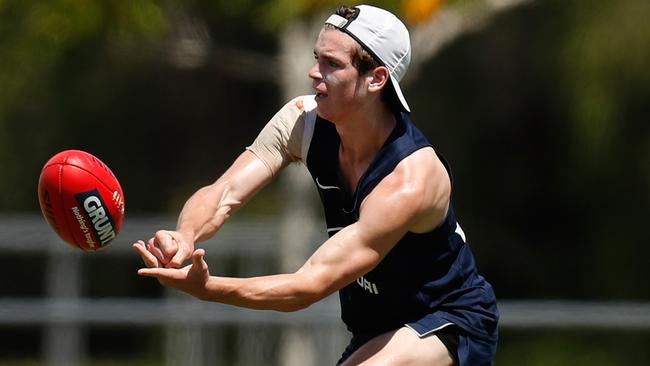 Paddy Dow impressed in his first hitout as a Blue. Picture: Michael Willson/AFL Media/Getty Images