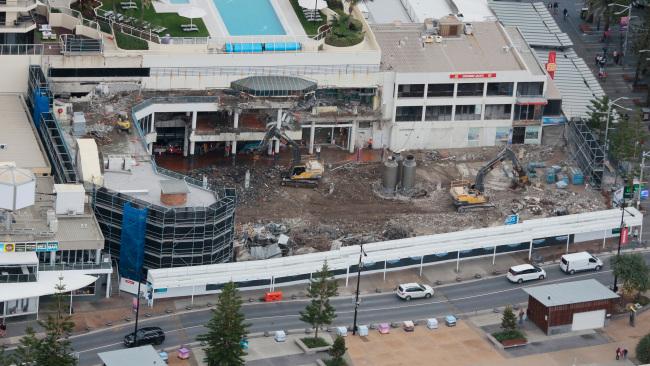 Demolition works at the  Paradise Centre. Picture: Josie Tod