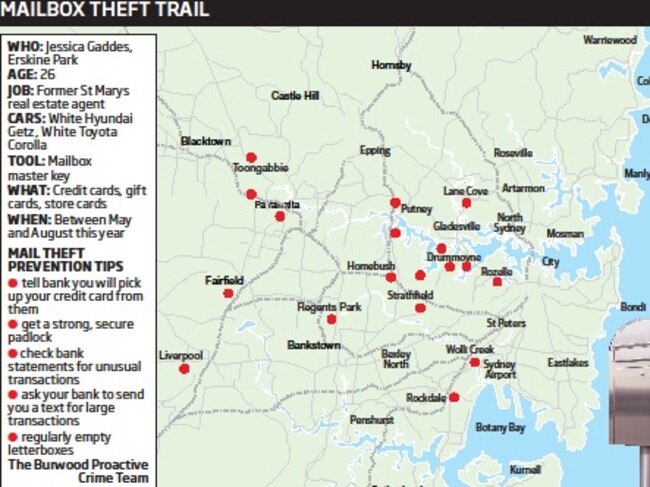 Gaddes’ mail theft trail.