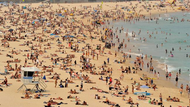 It’s best to stay out of the sun on the hotter days. Picture: AFP