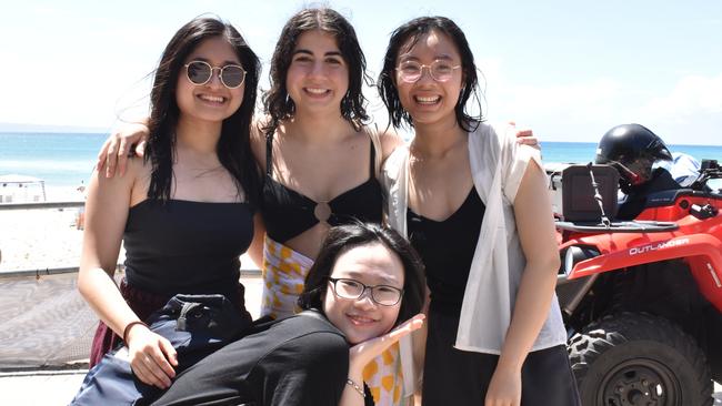 Front, Lucie Nguyen and back from left, Wan Hui Koh, Marianna Athanassiadis and Cici Le. Picture: Letea Cavander