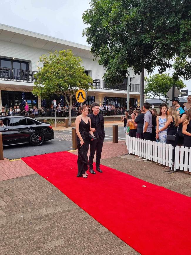 The students of Urangan State High School arrive at their formal.