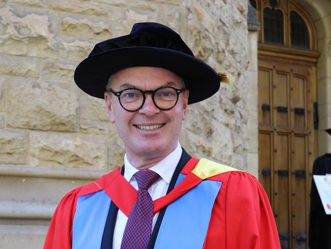 Christopher Pyne - the former federal cabinet minister has been made ahonorary doctor at the University of Adelaide, where he graduated in law inthe late 1980s. 12 April 2021. Picture supplied by the University ofAdelaide