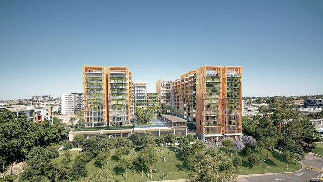 An artist’s impression of the Crown Group's planned development at 117 Victoria St, West End.