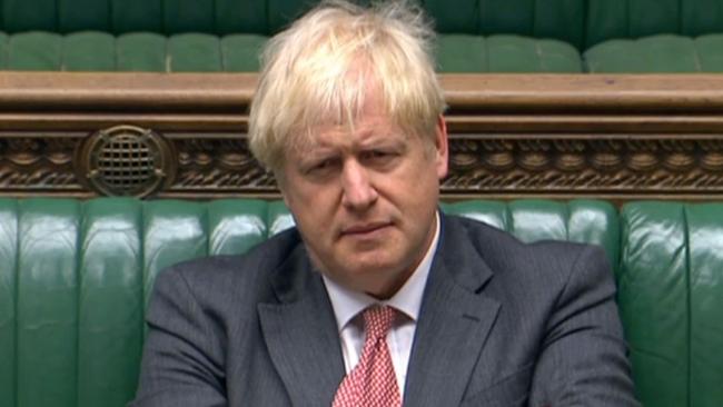Boris Johnson during the debate into the Internal Markets Bill. Picture: AFP.