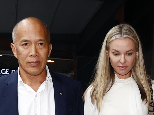 DAILY TELEGRAPH 28TH MARCH 2023Pictured leaving the Health Care Complaints Commission Professional Standards Committee Inquiry in Sydney is Neurosurgeon Charlie Teo with his fiancee Traci Griffiths.Picture: Richard Dobson