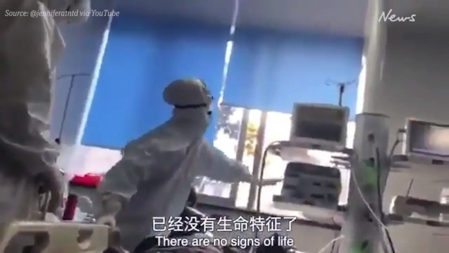 Horrifying footage from inside chaotic Wuhan hospital