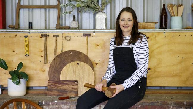 Future planing: Kate Small is a local Deniliquin furniture designer and maker. Pictures: Andy Rogers