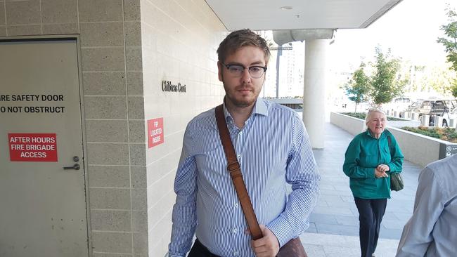 James Michael Waugh leaves the ACT Magistrates Court after pleading guilty to making threats to kill to members of two Canberra Churches. Picture: Craig Dunlop