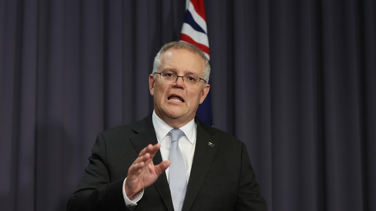 Prime Minister Scott Morrison will convene a national cabinet meeting on Tuesday afternoon to discuss the Omicron variant. Picture: NCA NewsWire / Gary Ramage