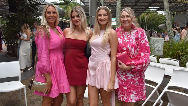 Jodie, Haylee, Maddie and Sharyn at the 91.1 Hot FM Ladies Oaks Day 2025.