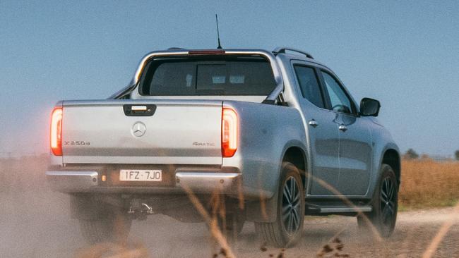 Few trade-offs: The X-Class is quiet on bitumen and, on gravel, the suspension is well sorted. The ride improves with a load in the tub.