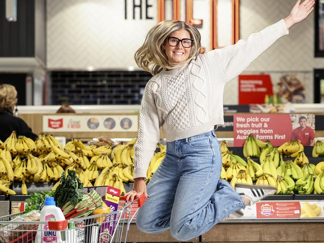 Shopper Kayla at Coles Tooronga, Melbourne. Pictue: Martin Keep