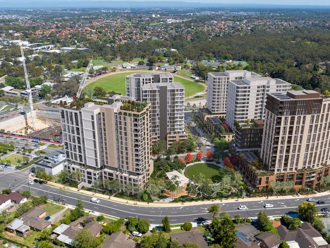 The new Precinct East site in Castle Hill. Picture: Deicorp