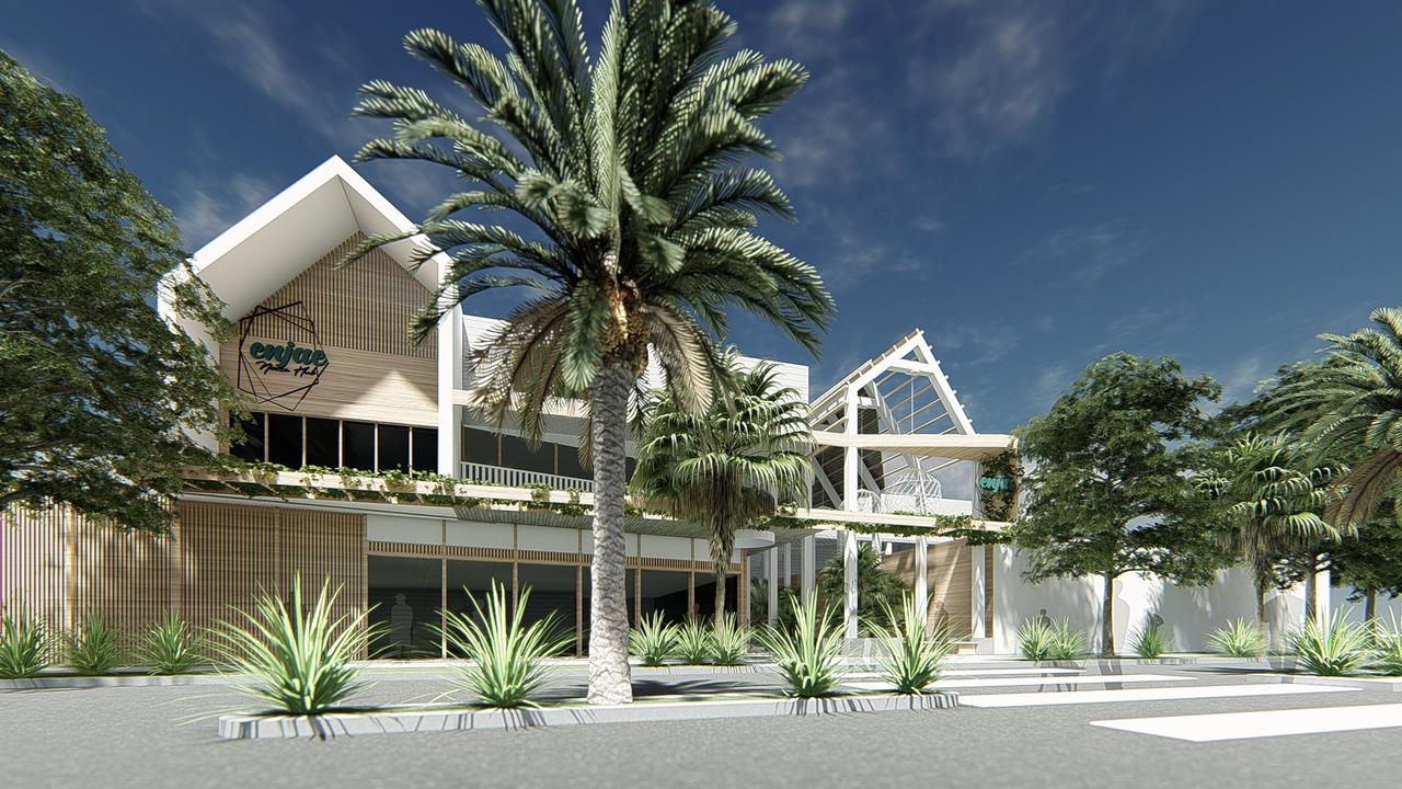 Artist's impression of the proposed development, Enjae Noosa Hub at 6 Lanyana Way, Noosa Junction.