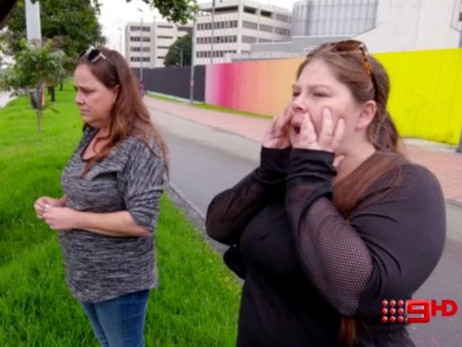 Cassie Sainsbury's mother Lisa Evans and sister Khala in Bogota. Picture: Supplied/Channel 9