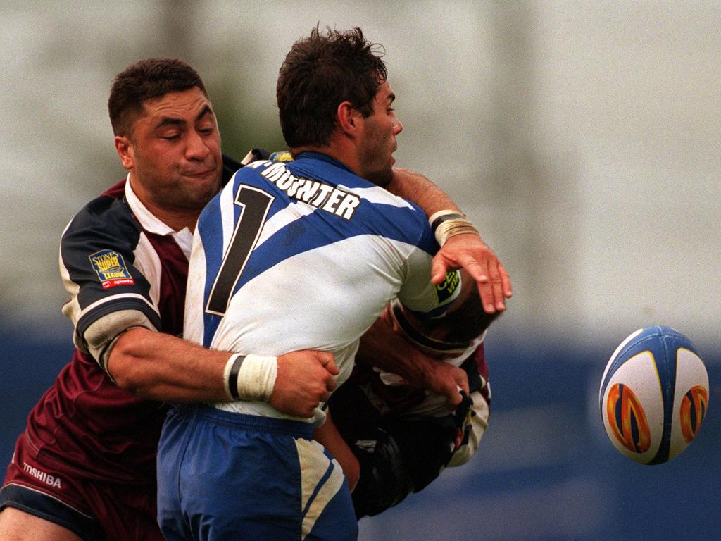 Cult Bulldogs hero Craig Polla-Mounter dons his surname on Canterbury’s Super League jersey.