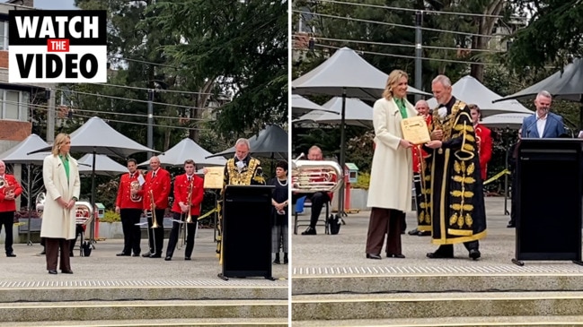 Golden girl Ariarne Titmus has received the Key to the City in her home town of Launceston